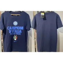 2023/24 In Milan CAMPEONES 20 Royal Blue Cotton Shirt 宝蓝