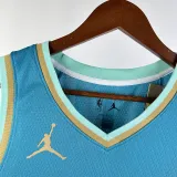 2023/24 Hornets BALL #1 Blue Retro NBA Jerseys 热压