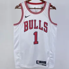 2023/24 Bulls ROSE #1 White NBA Jerseys 热压