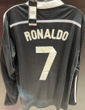 RONALDO # 7 RM Black Dragon Retro Long Sleeve Jersey 2014/15 (Have All Patch) (2014+10) 全套章 ★★
