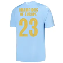 CHAMPIONS OF EUROPE #23 Man City 1:1 Home Blue Fans Jersey 2023/24 ★★