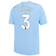 RÚBEN #3 Man City 1:1 Home Blue Fans Jersey 2023/24 (League Font) ★★