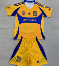 2024/25 U.A.N.L Tiger Home Yellow Kids Soccer Jersey