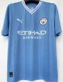 STONES #5 Man City 1:1 Home Blue Fans Jersey 2023/24 (UCL Font) ★★