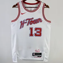 2023/24 Rockets HARDEN #13 White City Edition NBA Jerseys