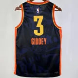 2023/24 KC Thunder GIDDEY #3 Black City Edition NBA Jerseys
