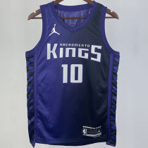 2023/24 Kings SABONIS #10 Purple NBA Jerseys 热压