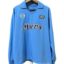 1988/89 Napoli Home Blue Retro Long Sleeve Soccer Jersey