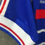 ZIDANE #10 France Home Blue Retro Soccer Jersey 1998 (右胸带小字) ★★