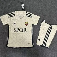 2023/24 Roma Away Kids Soccer Jersey 要胸前广告