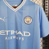 STONES #5 Man City 1:1 Home Blue Fans Jersey 2023/24 (UCL Font) ★★