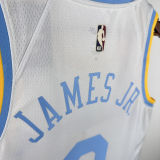 2025 Lakers JAMES JR. #9 White Retro NBA Jerseys 热压