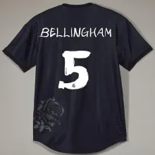 BELLINGHAM #5 RM x Y3 Black Fans Soccer Jersey 2024/25 黑色 ★★