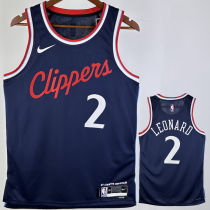 2024/25 Clippers LEONARD #2 Sapphire Blue NBA Jerseys