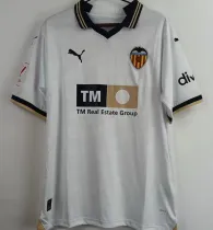2023/24 Valencia Home White Fans Soccer Jersey