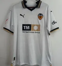 2023/24 Valencia Home White Fans Soccer Jersey