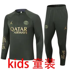 2024/25 PSG Army Green Kids Sweater Tracksuit