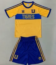 2023/24 U.A.N.L Tiger Retro Style Yellow Kids Soccer Jersey
