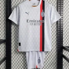 2023/24 AC Milan Away White Kids Soccer Jersey