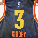 2023/24 KC Thunder GIDDEY #3 Black City Edition NBA Jerseys