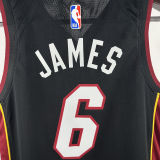 2024/25 Miami Heat JAMES #6 Black Kids NBA Jersey