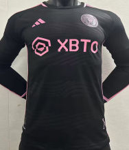 2023/24 Inter Miami Away Black Player Version Long Sleeve Jersey