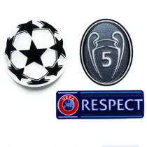 UEFA Champions Leaque 5 Patch 欧冠球+5字杯+公平条 (You can buy it Or tell me to print it on the Jersey )