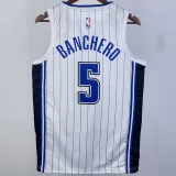 2023/24 Magic BANCHERO #5 White NBA Jerseys 热压