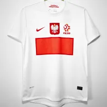 2012 Poland Home White Retro Soccer Jersey