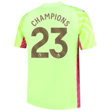 CHAMPIONS #23 Man City Goalkeeper Soccer Jersey 2023/24 (金色字体)