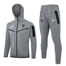22024/25 England Grey Hoody Zipper Jacket Tracksuit