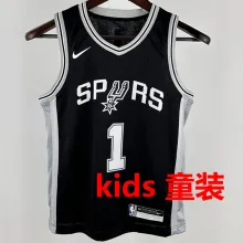 2024/25 Spurs WEMBANYAMA # Black Kids NBA Jersey