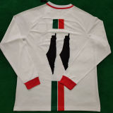 2024 Palestine White Long Sleeve Soccer Jersey 阿拉伯文