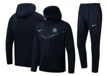 2024 PSG Black Hoody Zipper Jacket Tracksuit(F549)