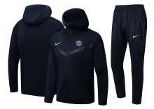 2024 PSG Black Hoody Zipper Jacket Tracksuit(F549)
