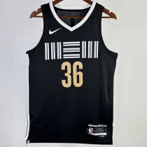 2023/24 Grizzlies SMART #36 Black City Edition NBA Jerseys Hot Pressed