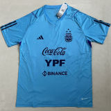2024 Argentina Blue 3 Start Training Jersey 3星 背后有广告