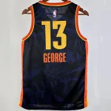 2023/24 KC Thunder GEORGE #13 Black City Edition NBA Jerseys