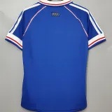 ZIDANE #10 France Home Blue Retro Soccer Jersey 1998 (右胸带小字) ★★