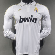 2011/12 RM Home Retro Long Sleeve Player Version Soccer Jersey (With a chest badge)