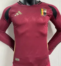 2024/25 Belgium Home Player Version Long Sleeve Jersey