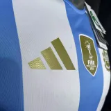 2024/25 Argentina Home Player Version Soccer Jersey (Have FlFA World Champion 2022 有胸前章)