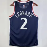 2024/25 Clippers LEONARD #2 Sapphire Blue NBA Jerseys