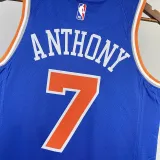 2023/24 NY Knicks ANTHONY #7 Blue NBA Jerseys