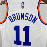 NY Knicks BRUNSON #11 White 75th Retro NBA Jerseys 75周年