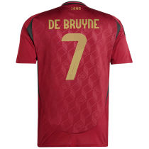 DE BRUYNE #7 Belgium 1:1 Quality Home Fans Jersey 2024/25 ★★