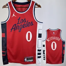2024/25 Clippers WESTBROOK #0 Red NBA Jerseys
