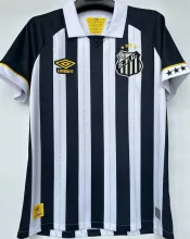 2023/24 Santos 1:1 Quality Away White Black Fans Jersey
