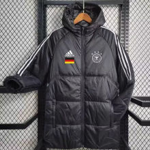 2023/24 Germany Black Cotton Jacket 白三边