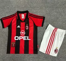 1998/99 AC Home Retro Kids Soccer Jersey